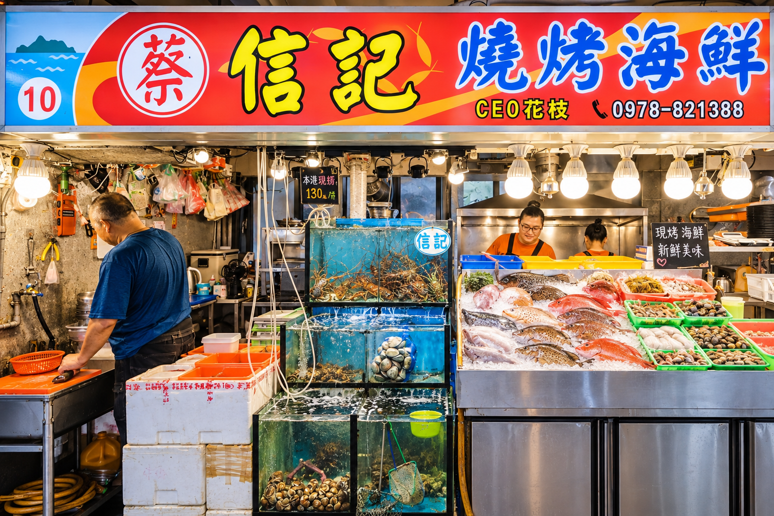 10號信記燒烤海鮮店面